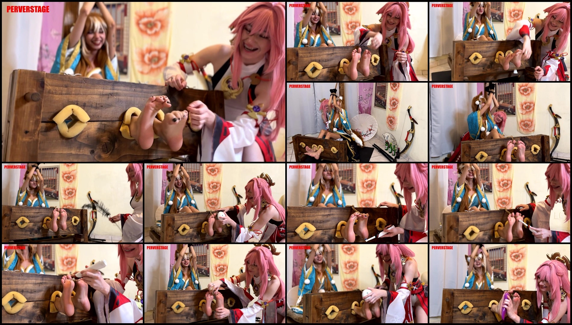Perverstage – Miss Hina's Little Feet Caught in the Stock (Custom)