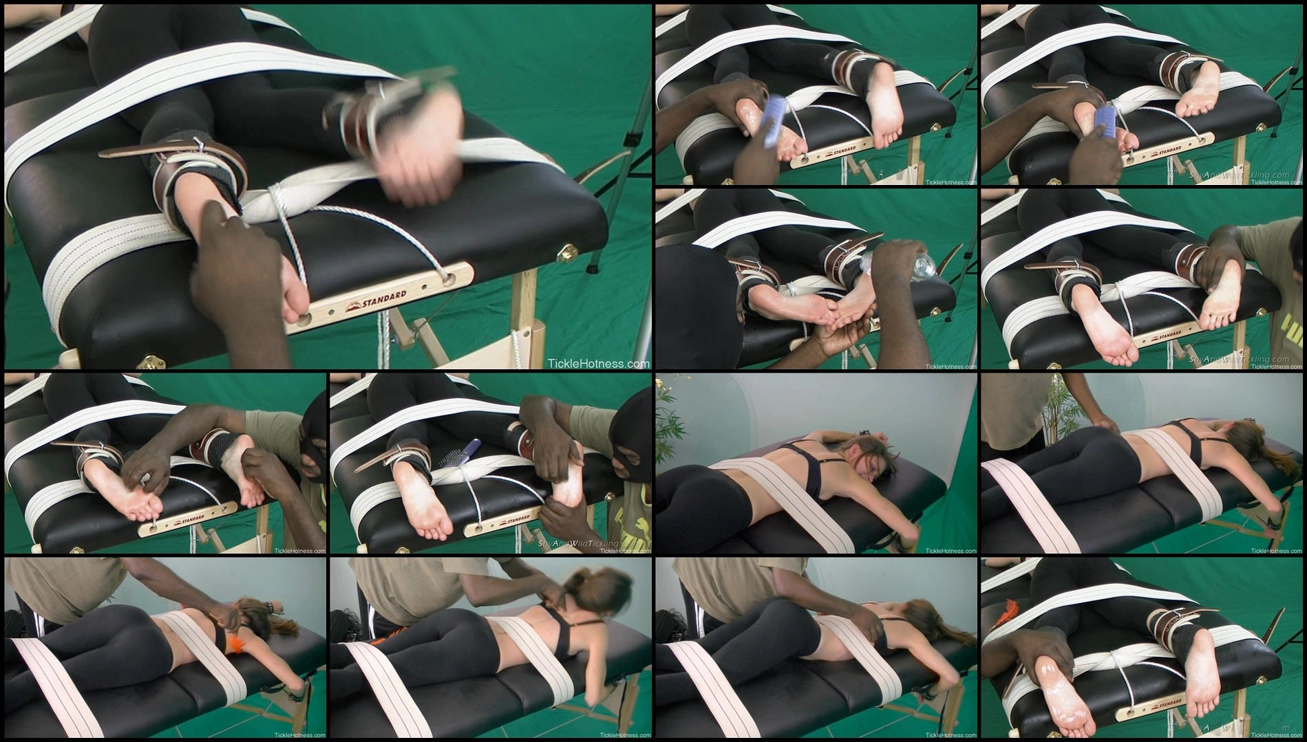 TickleHotness – Amber vs  Darke – Part 2 – Bondage Bed Face-Down Tickling