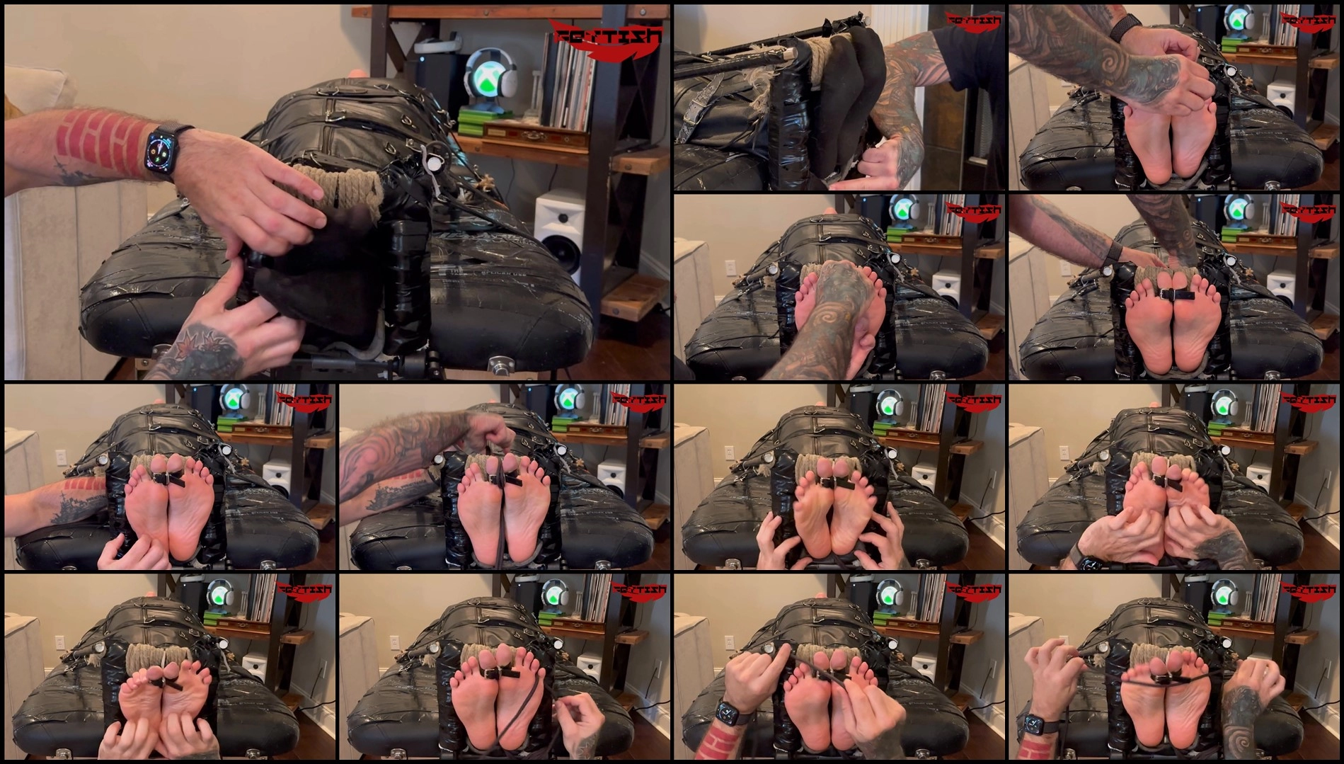 Fettish – The Tickle Table – Salem Rose 2-mf, TicklingFeet