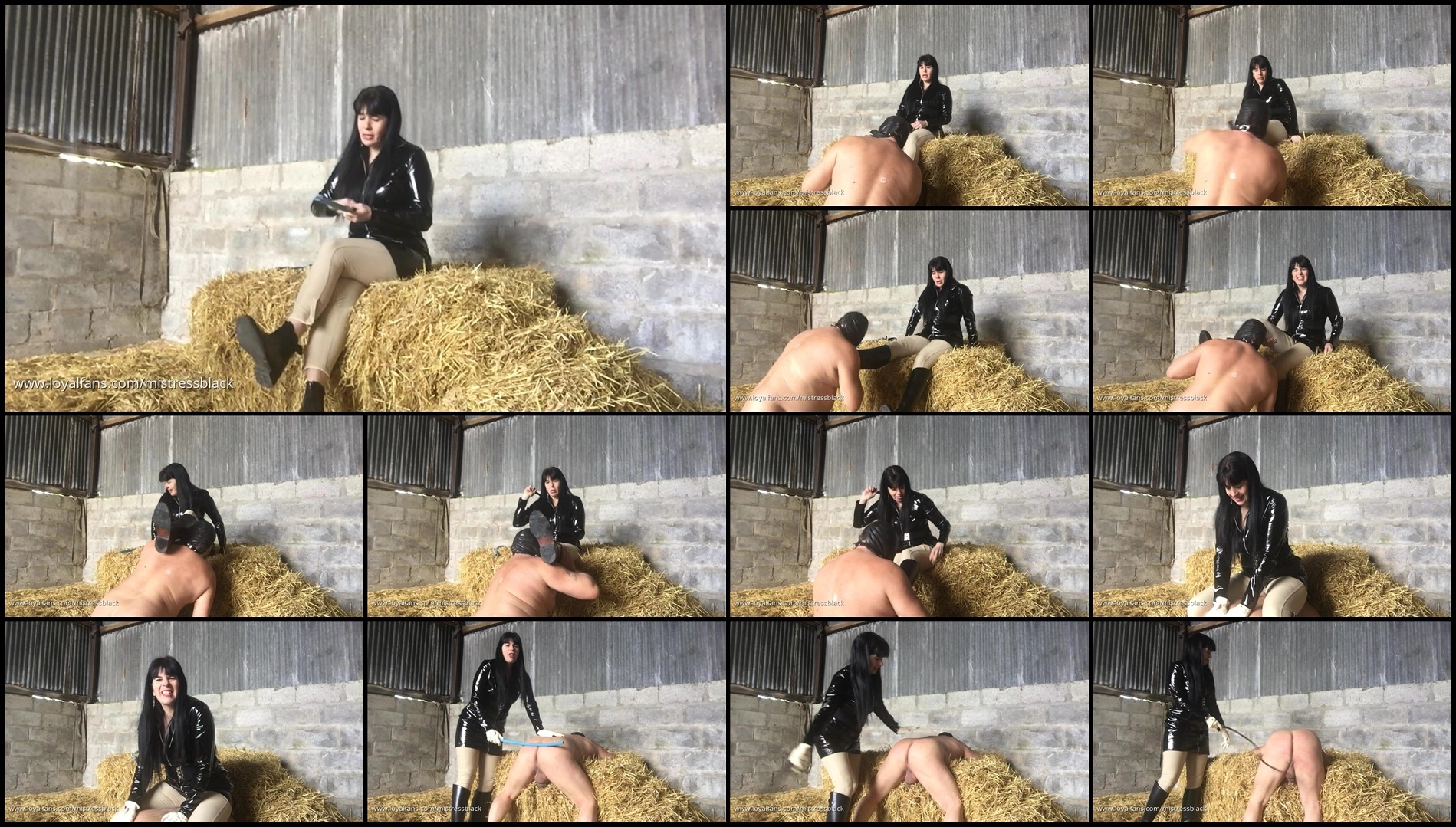 Mistress Black 69 - Riding Boot Worship And CP In The Straw Barn-Fetish