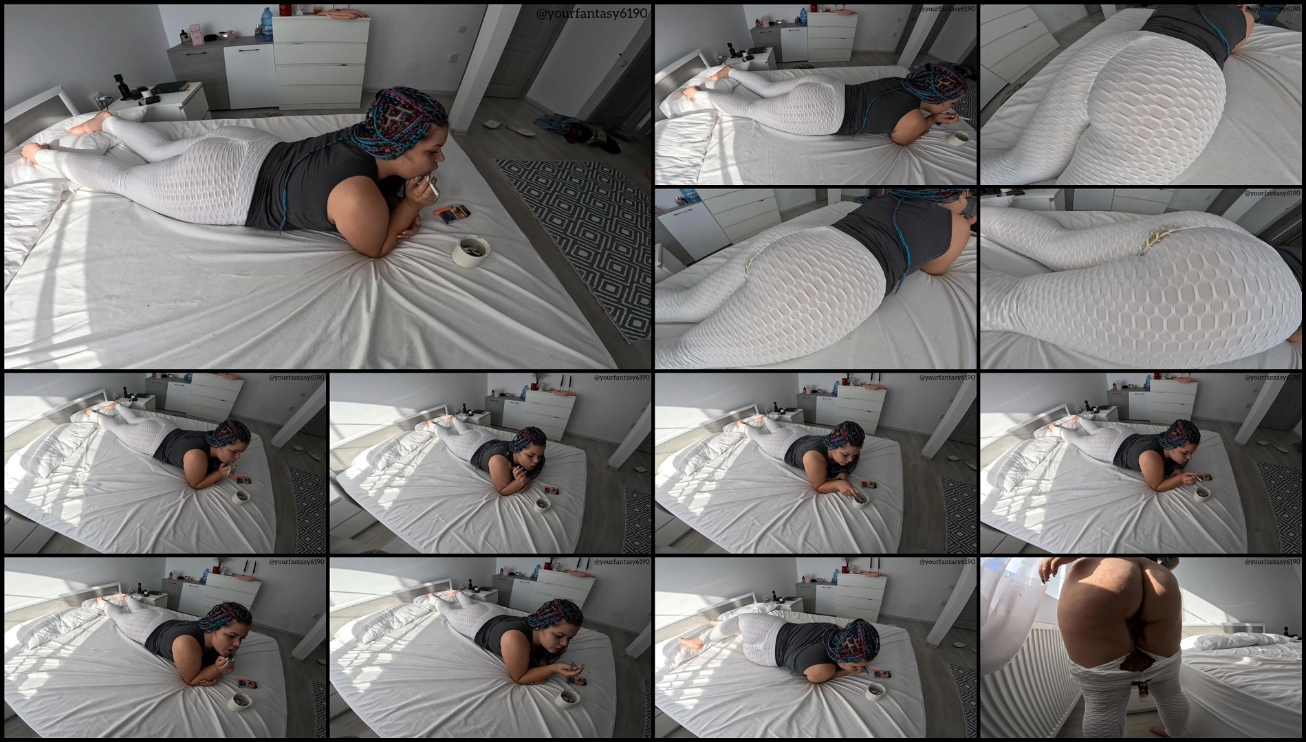 Yourfantasy6190 – Gassy load in my white leggings while I smoke new extreme porn videos
