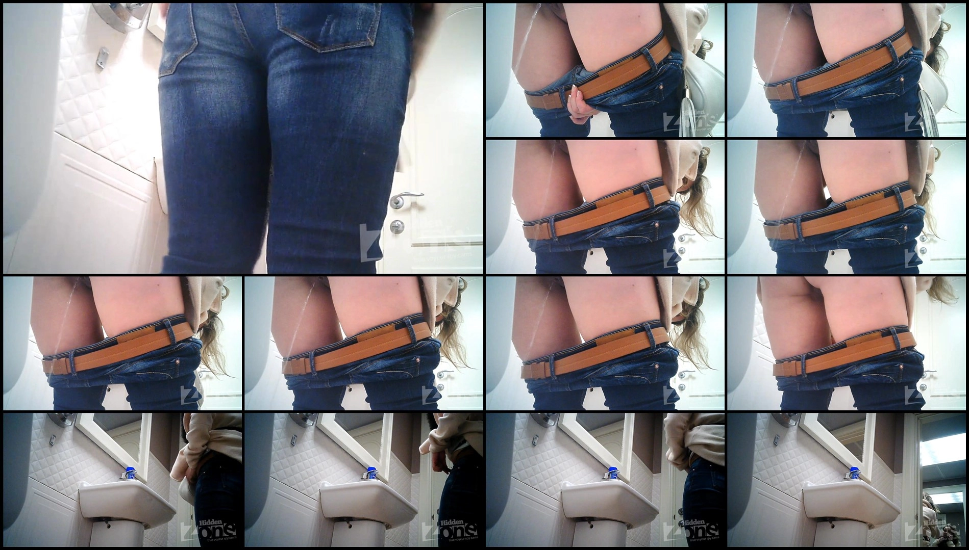 Hidden toilet cam with booty russian girl closeup piss