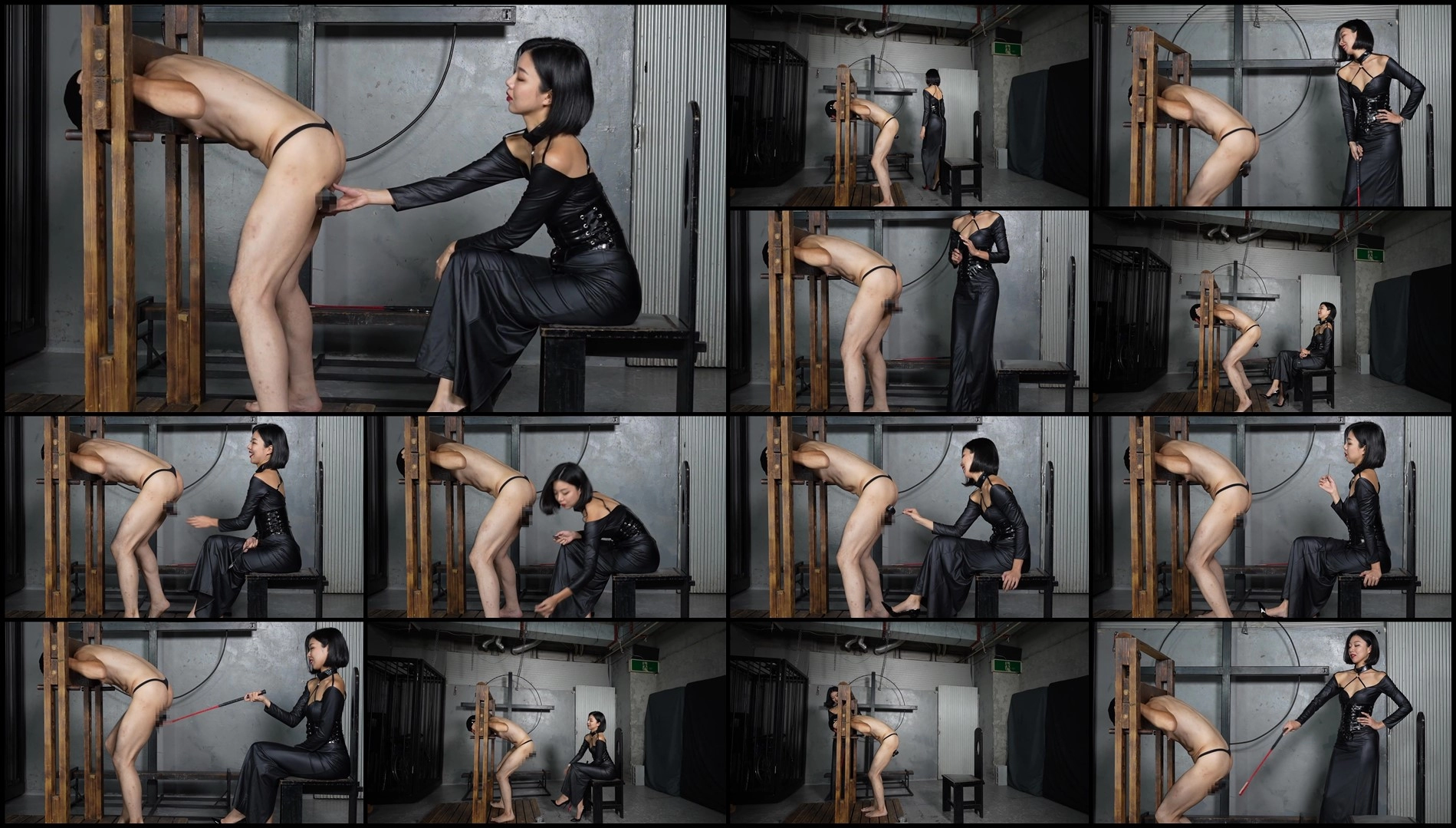 Mistress Ruiko - CBT With Humbler Sub Restrained In Pillory And Humbler-Femdom