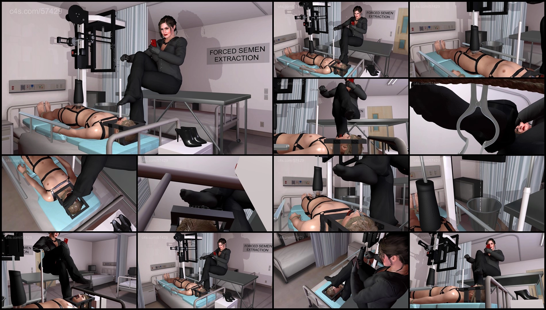 Semen Extraction Under Feet - - 57429-FootWorship