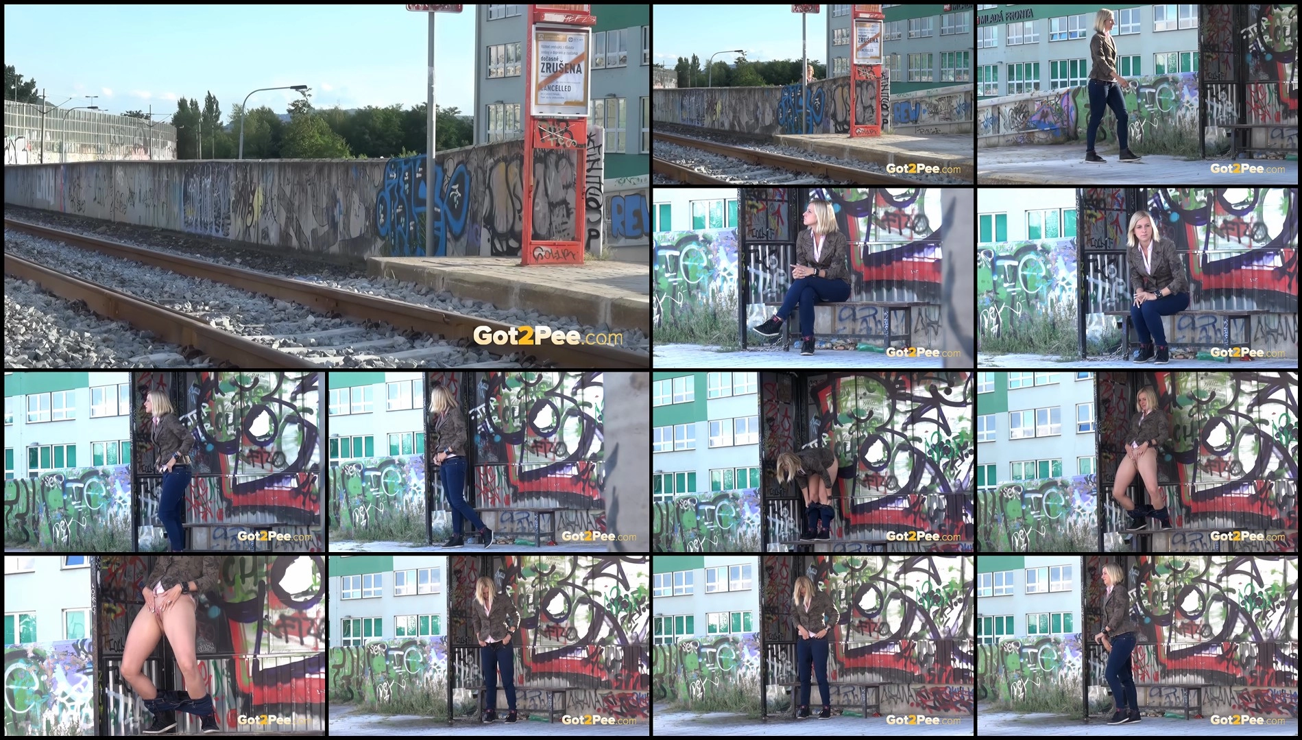 Bianca Ferrero – firing her piss on train stop