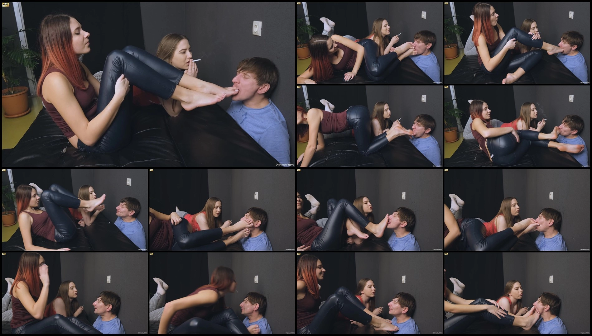 Wildcats - N134 The Slave Is Immobilized We Spit And Make Him Lick Our Feet-Femdom