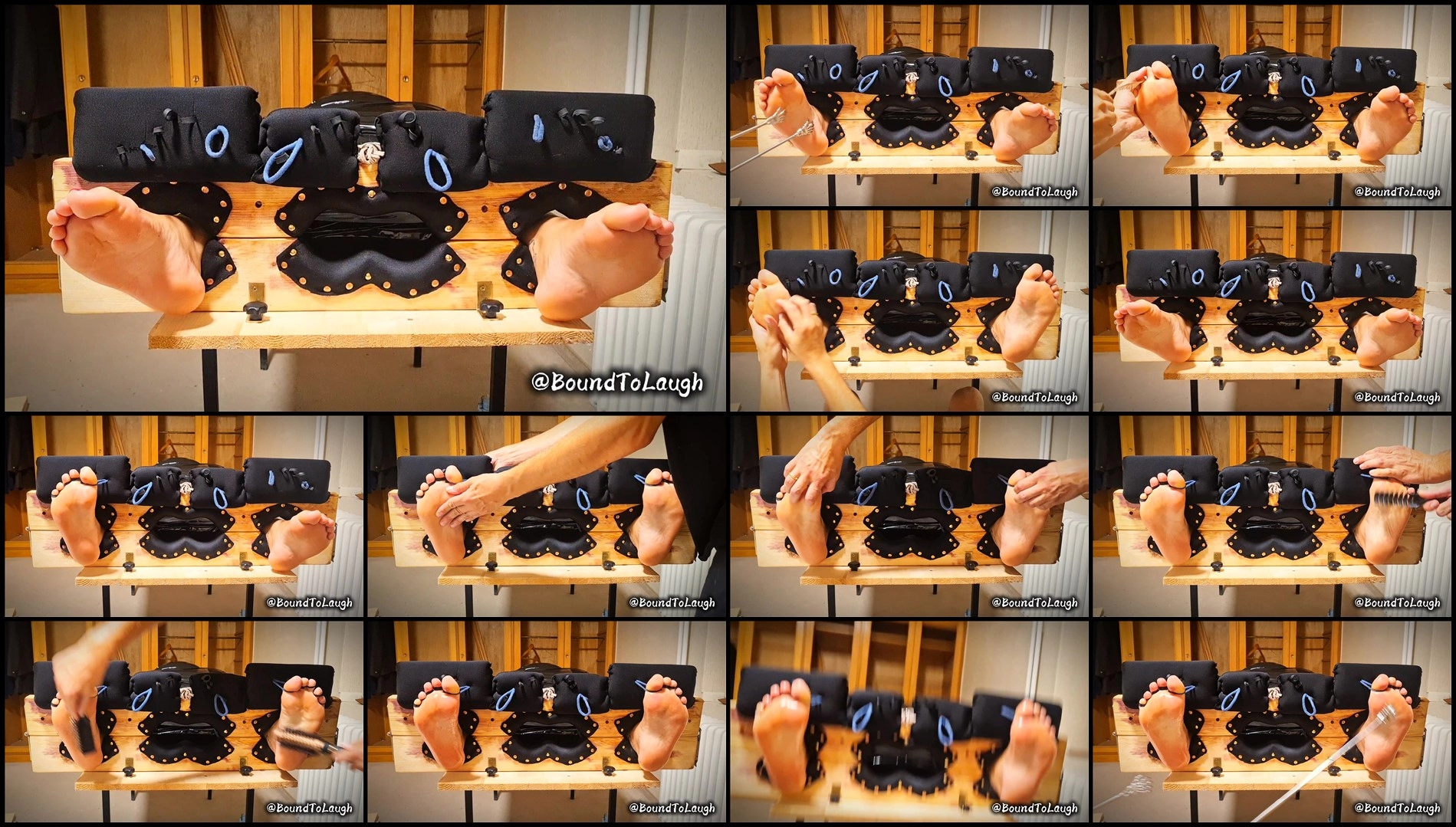 BoundToLaugh – Gagged, Blindfolded, and Mummified — Completely Helpless for Foot Tickling- mf, Ti...