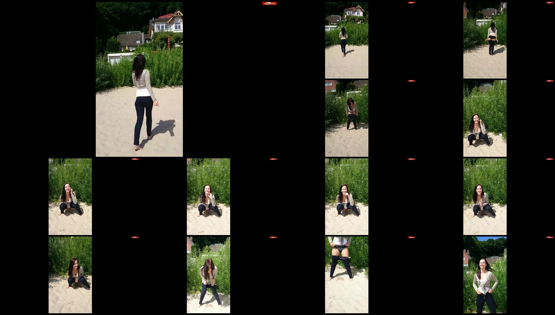 Chloe-Privat – Public Pissing at Blankenese Beach, Hamburg