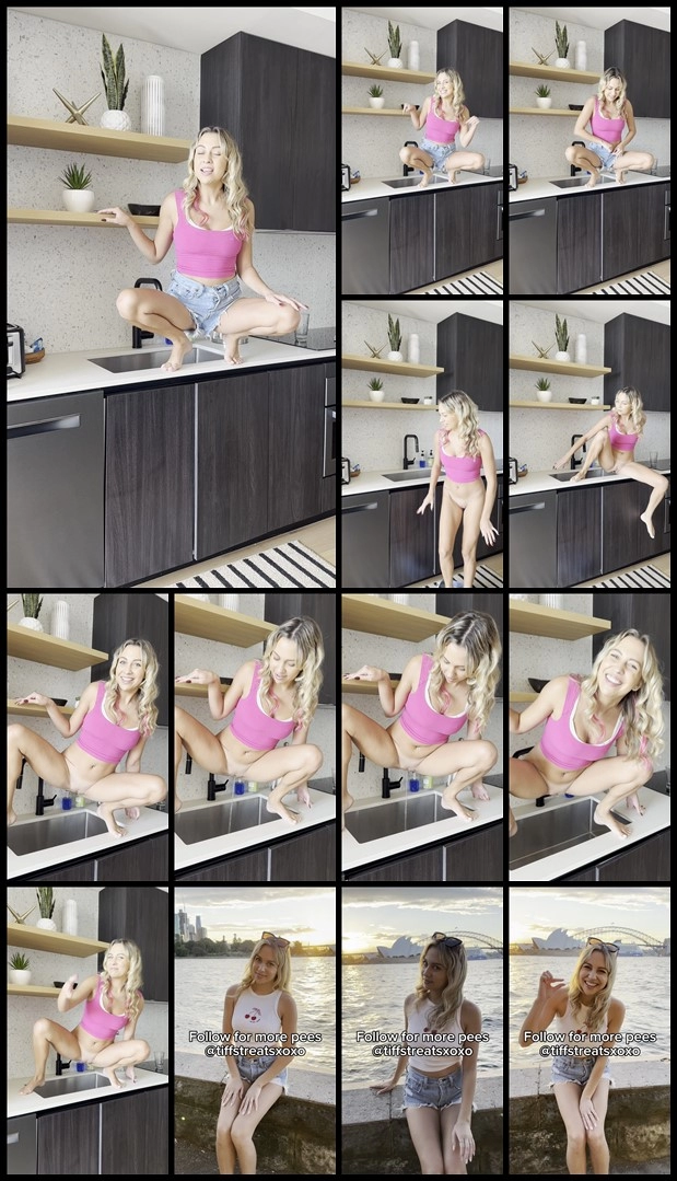 tiffstreatsxoxo – Peeing in my Airbnb kitchen sink