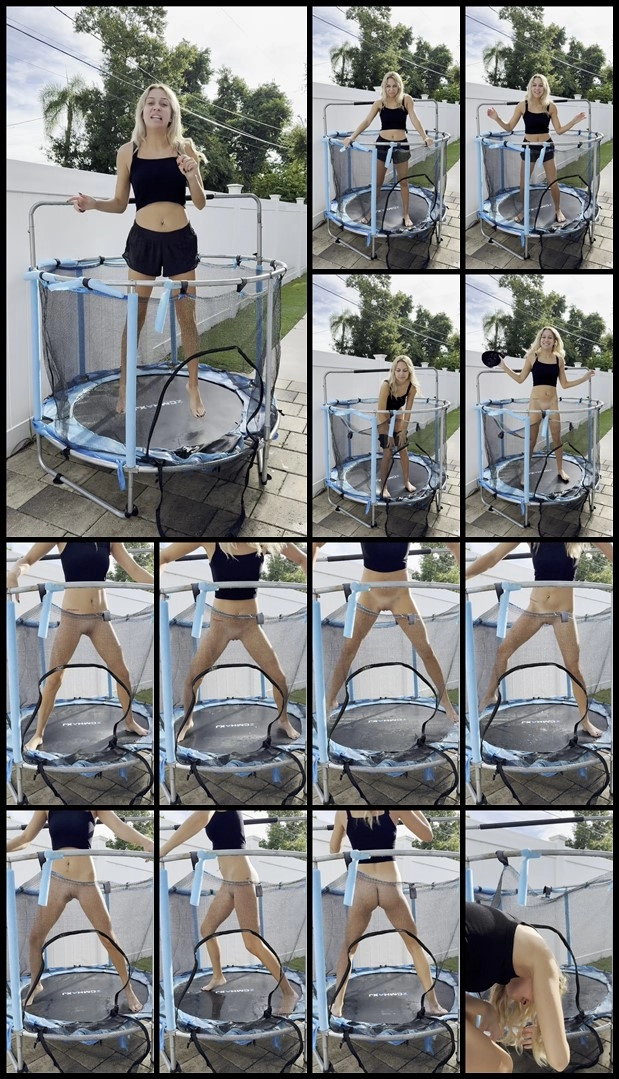 tiffstreatsxoxo – Peeing while jumping on the Trampoline